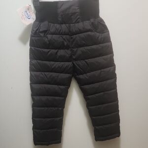 Meng Lai Yu Red Elastic Waist Puff Snow Pants Unisex Kids